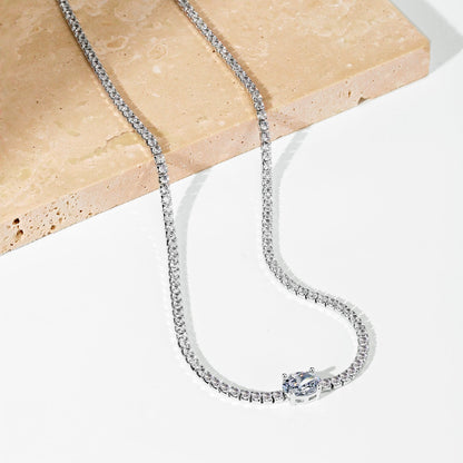 [LORA]1.0 Carat Shining Oval Cut Necklace