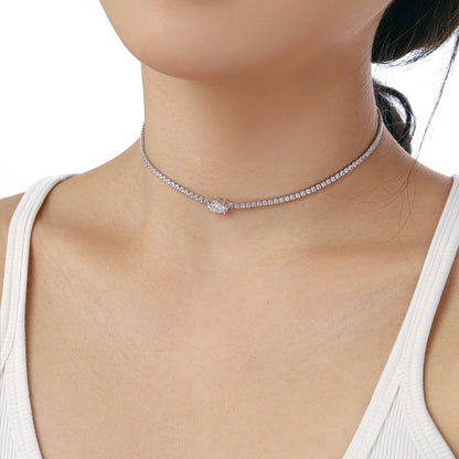 [LORA]1.0 Carat Shining Oval Cut Necklace