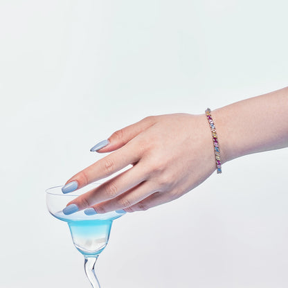 [LORA]Ornate Sparkling Multi Cut Party Bracelet