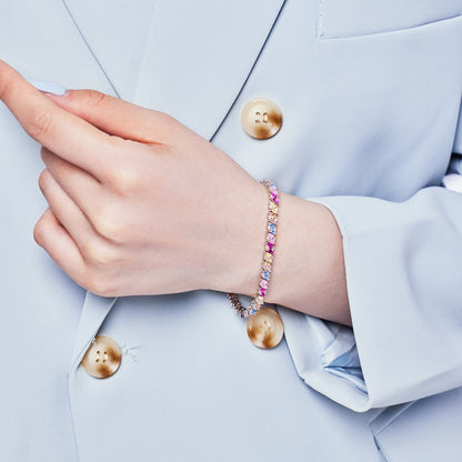 [LORA]Ornate Sparkling Multi Cut Party Bracelet