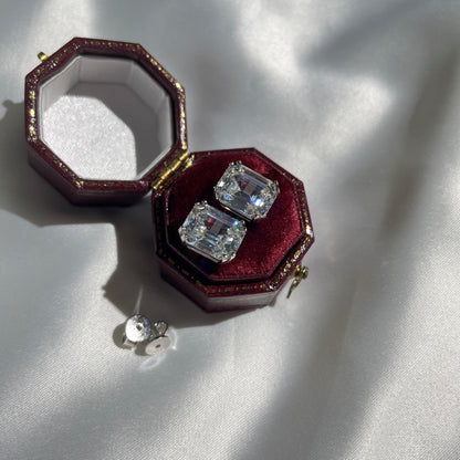 [LORA]Dazzling Square Shape Earrings