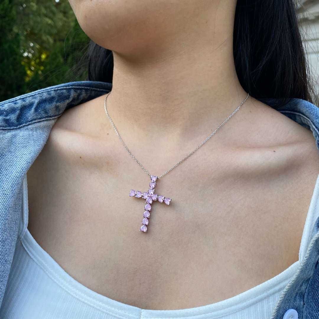 [LORA]Radiant Cross Shape Necklace