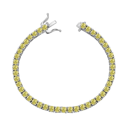 [LORA]Ornate Dazzling Round Cut Tennis Bracelet