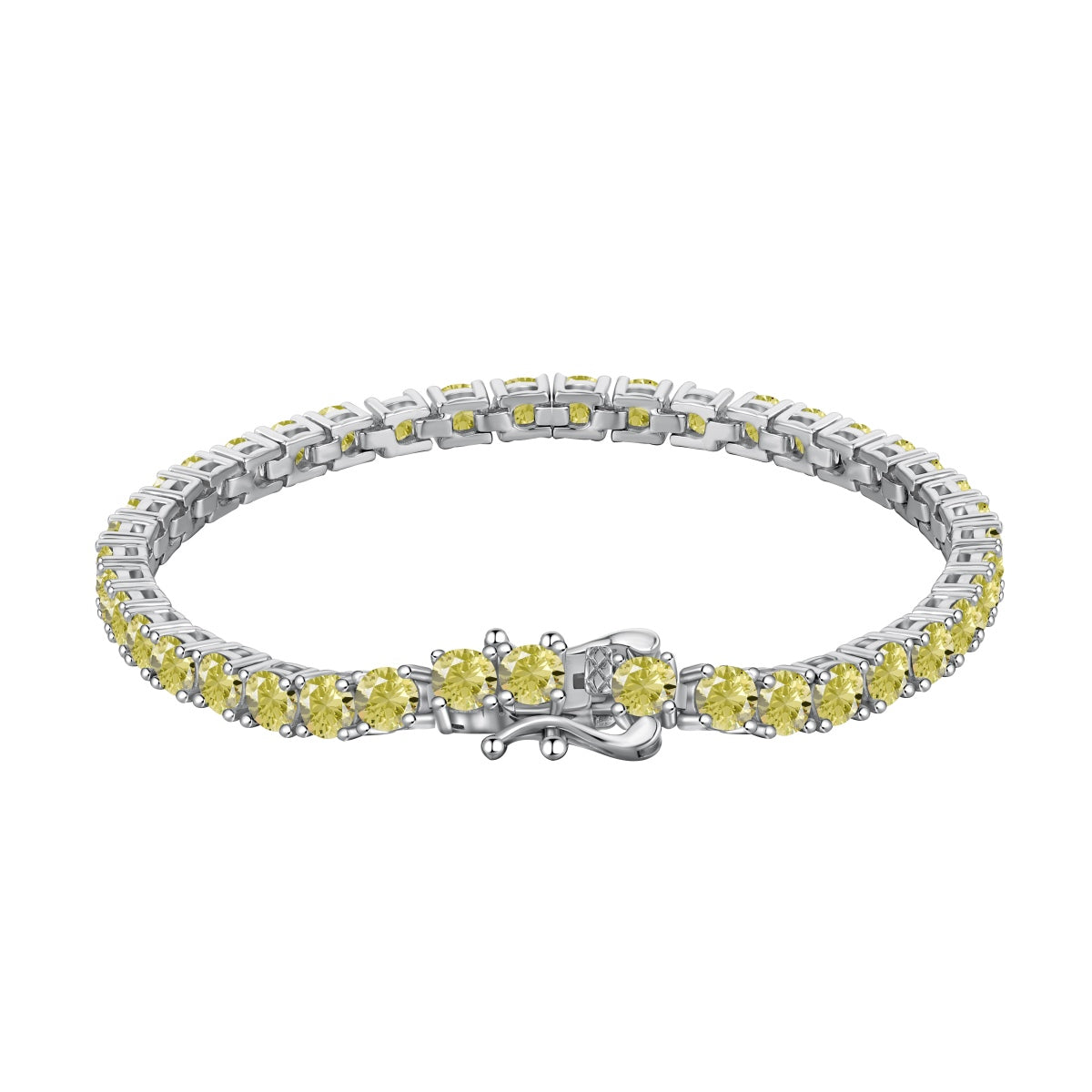 [LORA]Ornate Dazzling Round Cut Tennis Bracelet