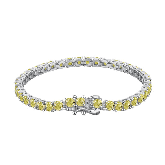 [LORA]Ornate Dazzling Round Cut Tennis Bracelet