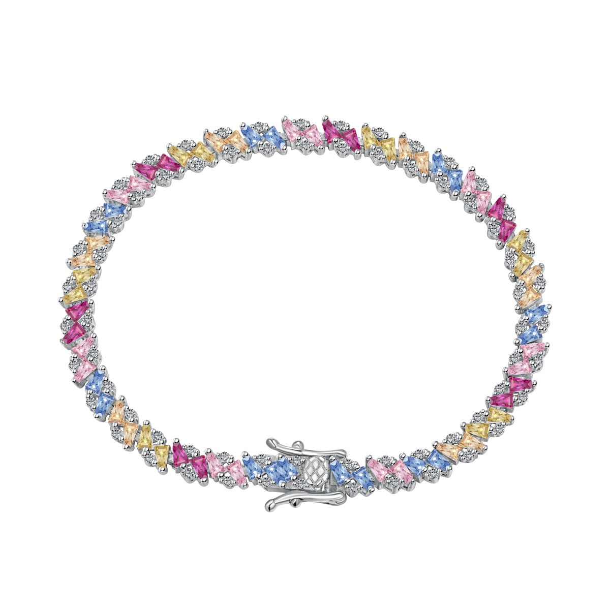 [LORA]Ornate Sparkling Multi Cut Party Bracelet