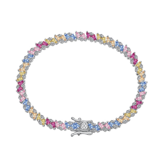 [LORA]Ornate Sparkling Multi Cut Party Bracelet