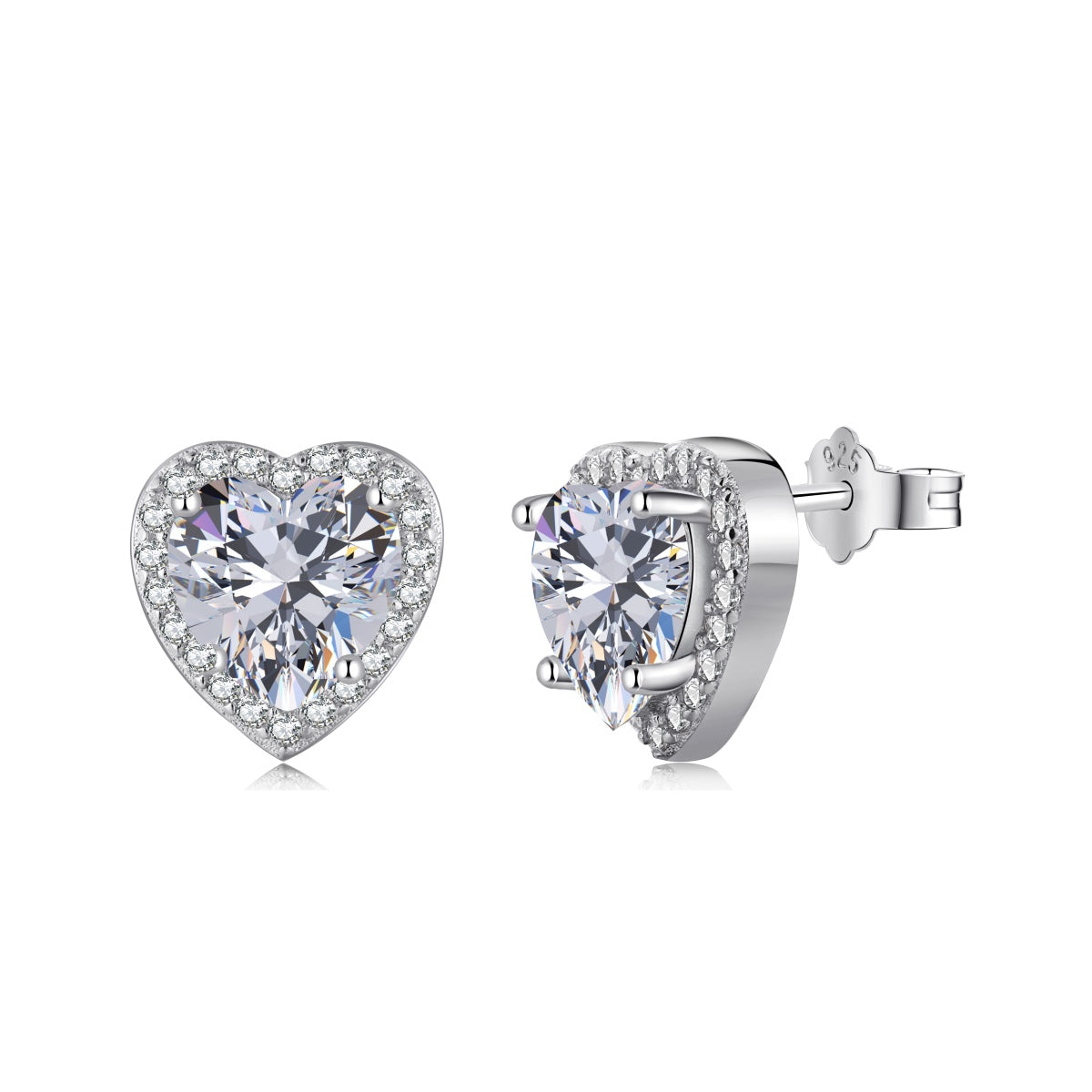 [LORA]Sparkling Heart Shape Lover Earrings