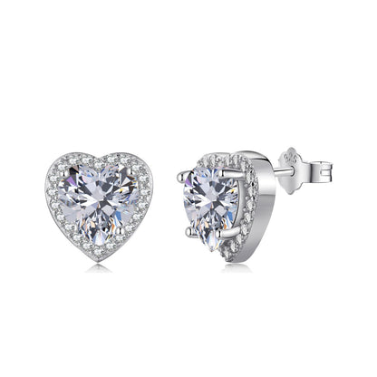 [LORA]Sparkling Heart Shape Lover Earrings