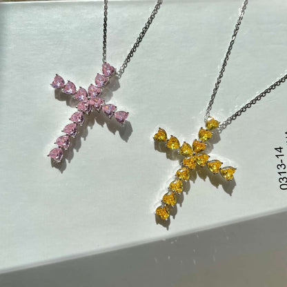 [LORA]Radiant Cross Shape Necklace