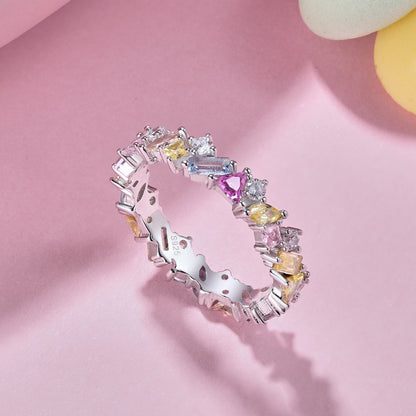[LORA]Dazzling Polychromatic Multi cut Daily Ring