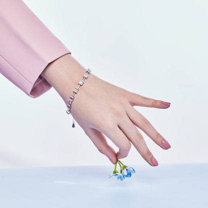 [LORA]Dainty Charming Emerald Cut Daily Bracelet