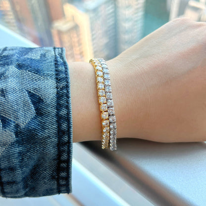 [LORA]Sparkling Radiant Princess Cut Tennis Bracelet