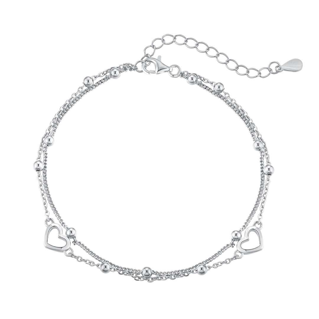 [LORA]Dainty Double Layer Love Heart Bracelet