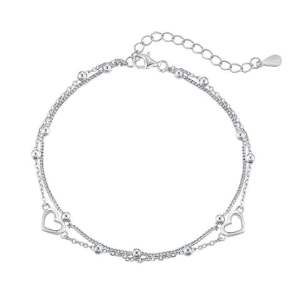 [LORA]Dainty Double Layer Love Heart Bracelet