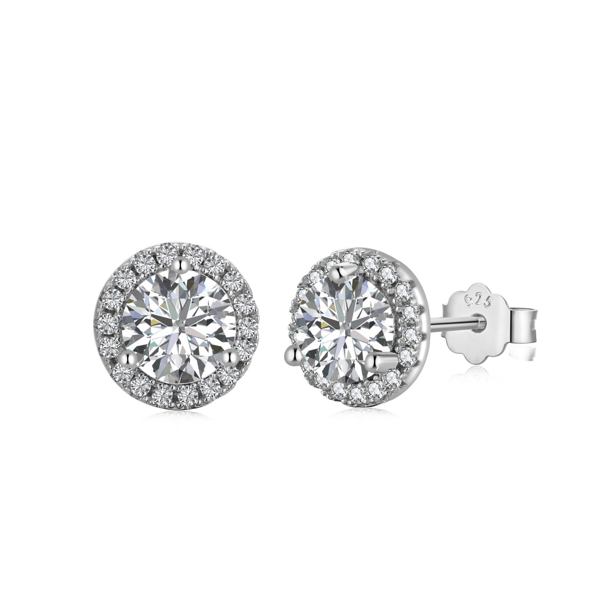 [LORA]Classic Princess Round Shape Earrings