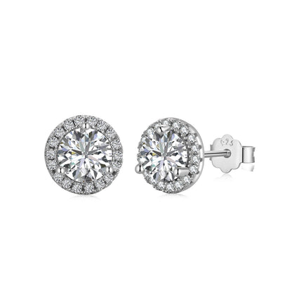 [LORA]Classic Princess Round Shape Earrings