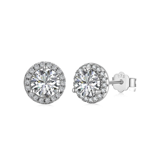 [LORA]Classic Princess Round Shape Earrings