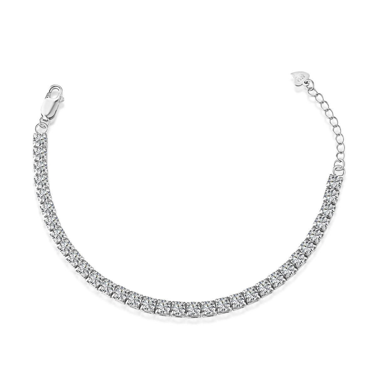 [LORA]Sparkling Radiant Princess Cut Tennis Bracelet