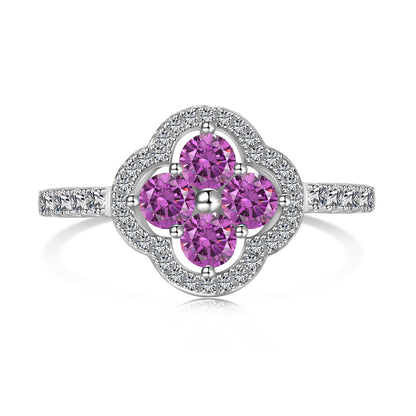 [LORA]Four Leaf Clover Flower Design Ring