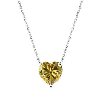 [LORA]6.0 carat Radiant Heart Shape Necklace