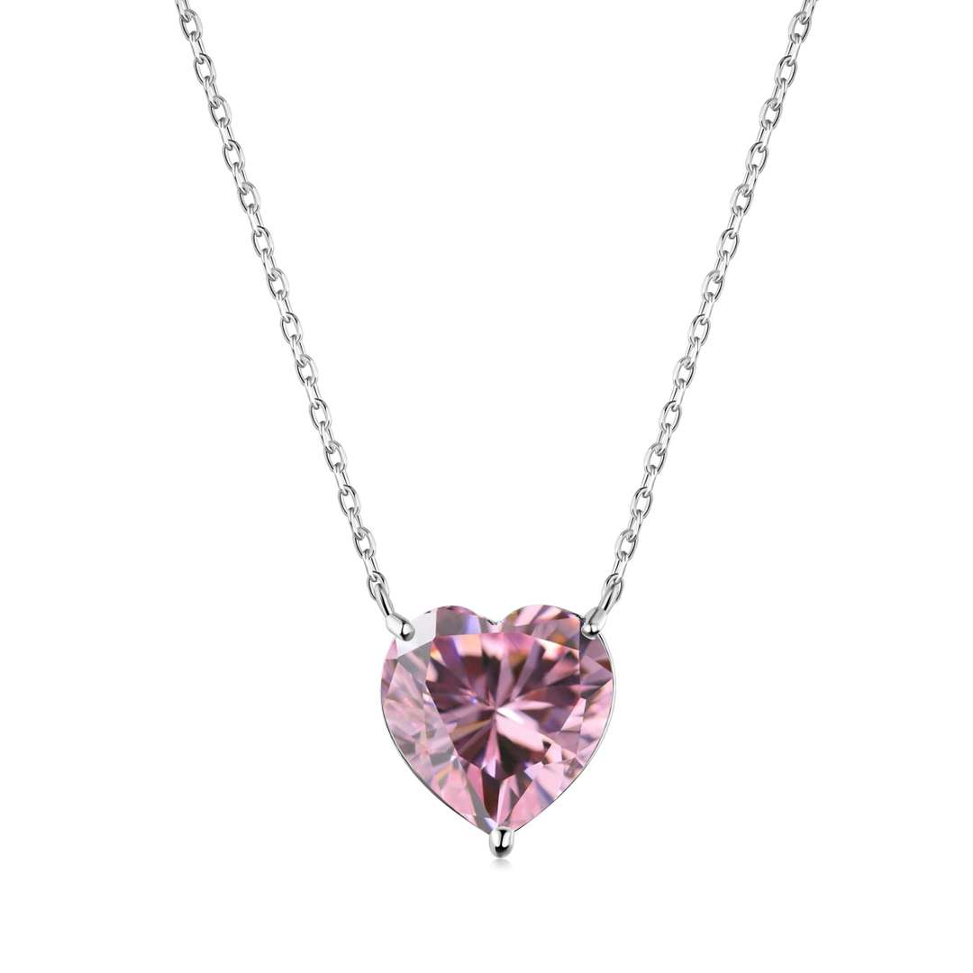 [LORA]6.0 carat Radiant Heart Shape Necklace