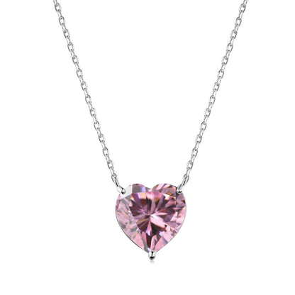 [LORA]6.0 carat Radiant Heart Shape Necklace