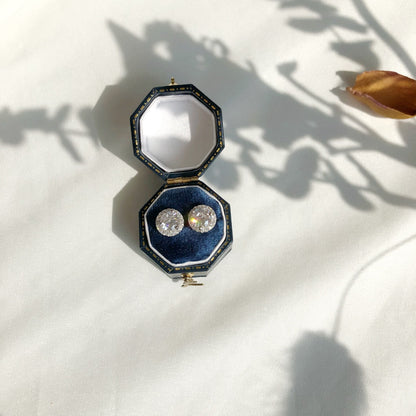 [LORA]Classic Princess Round Shape Earrings