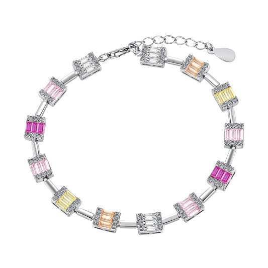 [LORA]Dainty Charming Emerald Cut Daily Bracelet