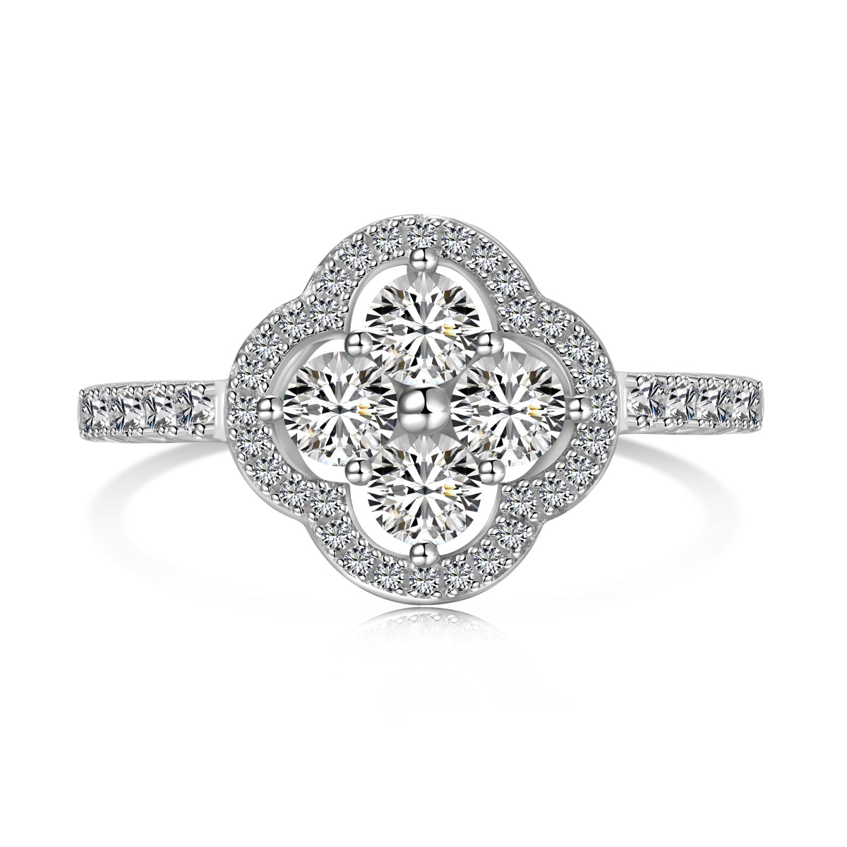 [LORA]Four Leaf Clover Flower Design Ring