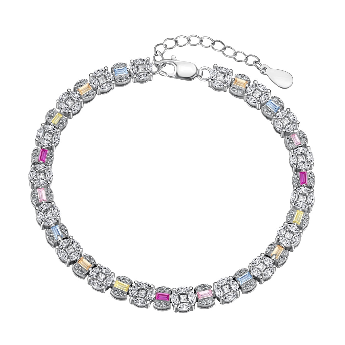 [LORA]Dazzling Radiant Multi Cut Daily Bracelet