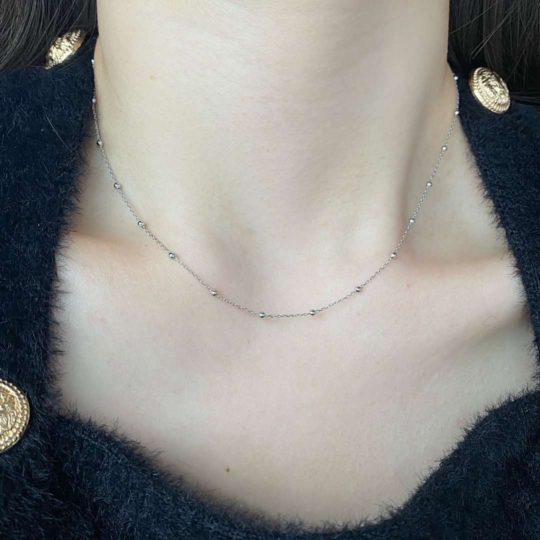 [LORA]Small Bead Clavicle Chain Simple Necklace
