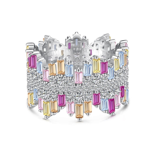 [LORA]Luxurious Colorful Radiant Cut Daily Ring