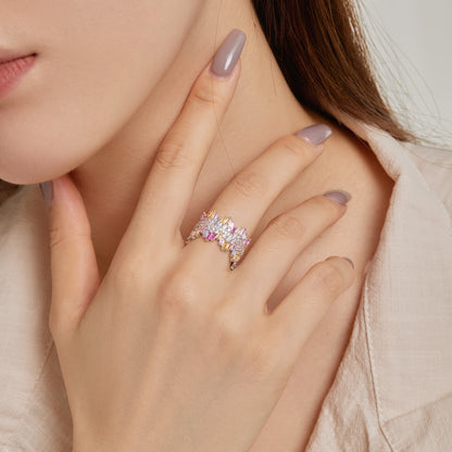 [LORA]Luxurious Colorful Radiant Cut Daily Ring
