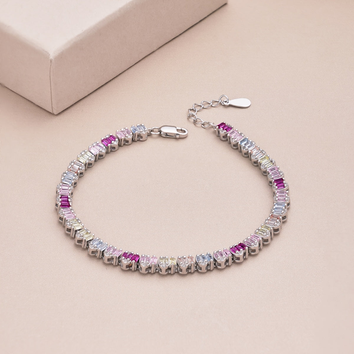 [LORA]Delicate Colorful Emerald Cut Party Bracelet