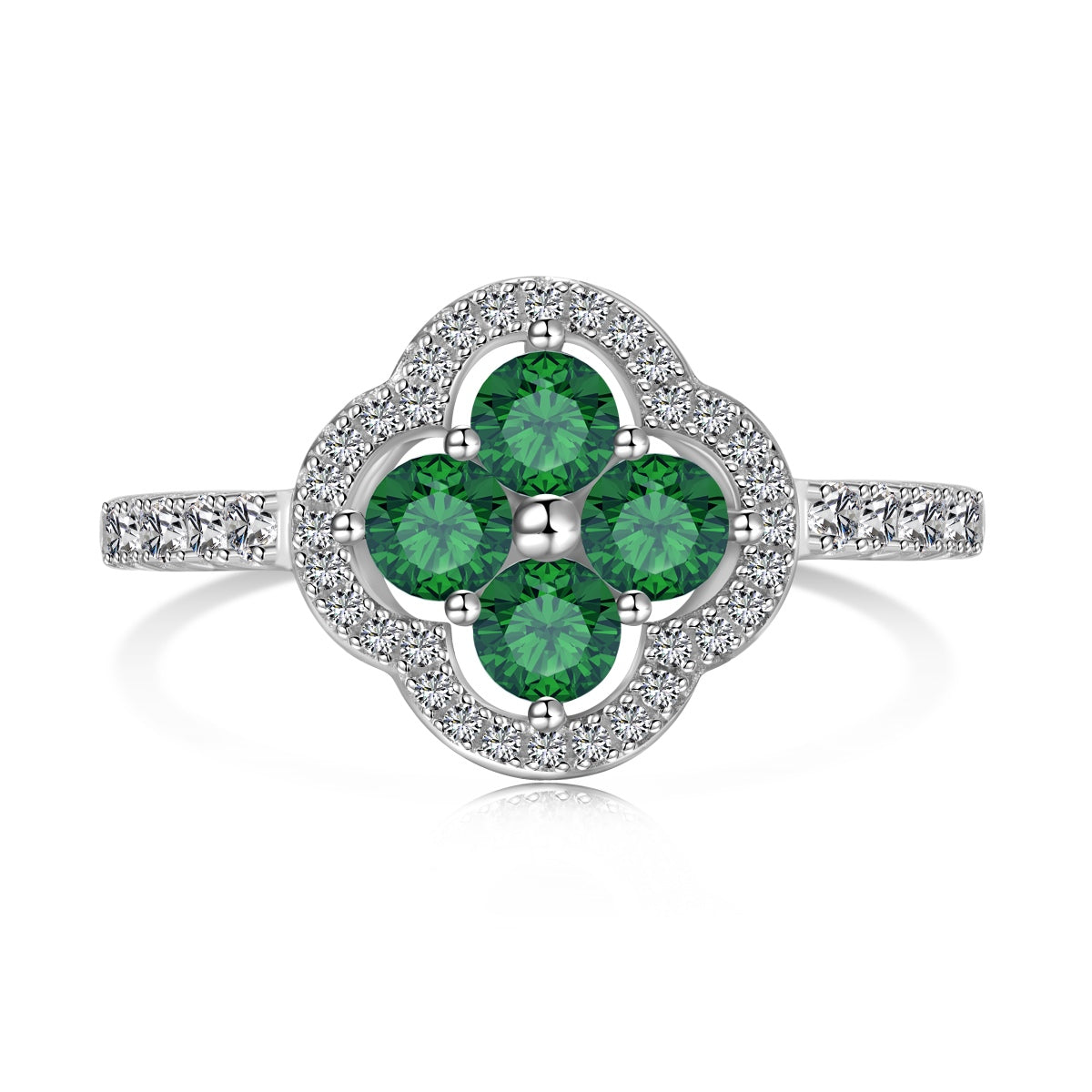 [LORA]Four Leaf Clover Flower Design Ring