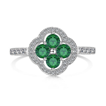 [LORA]Four Leaf Clover Flower Design Ring