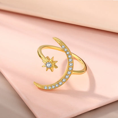 [LORA]Eternity Moon & Star Ring