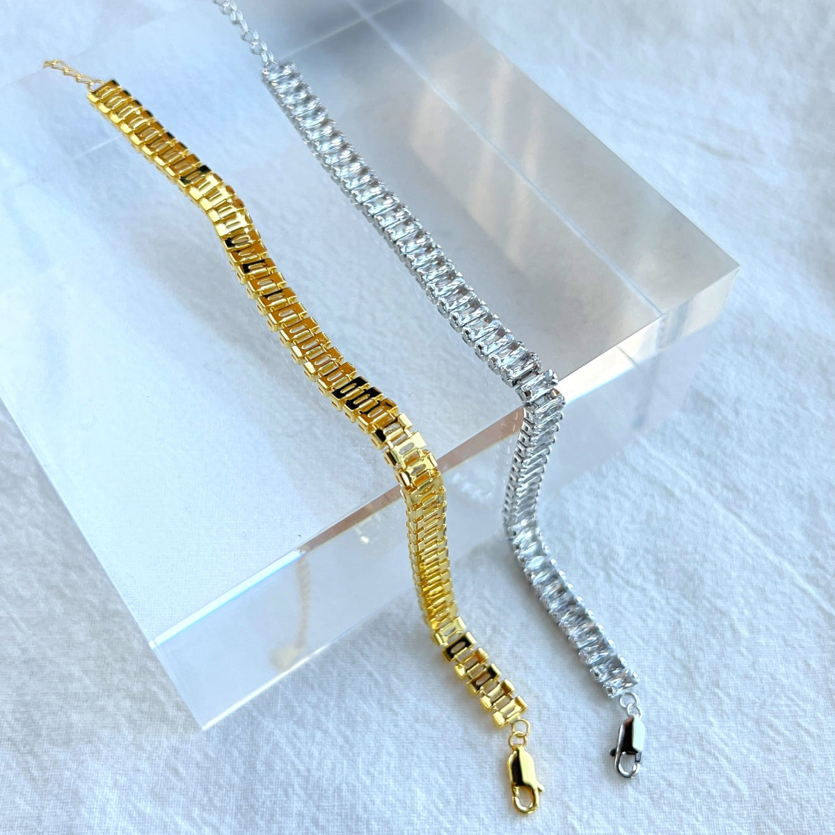 [LORA]Exquisite Emerald Cut Daily Bracelet