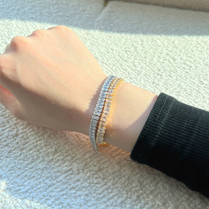 [LORA]Exquisite Emerald Cut Daily Bracelet