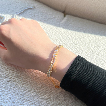 [LORA]Exquisite Emerald Cut Daily Bracelet