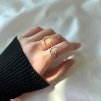 [LORA]Eternity Moon & Star Ring