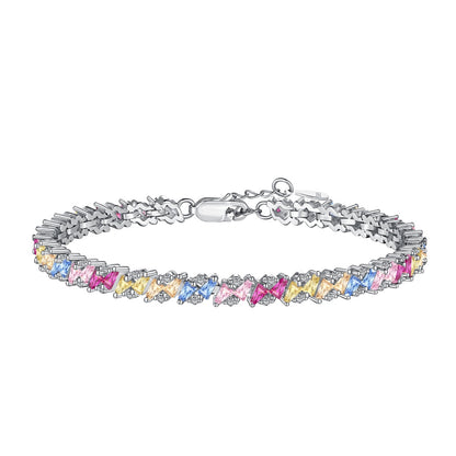 [LORA]Ornate Sparkling Multi Cut Party Bracelet