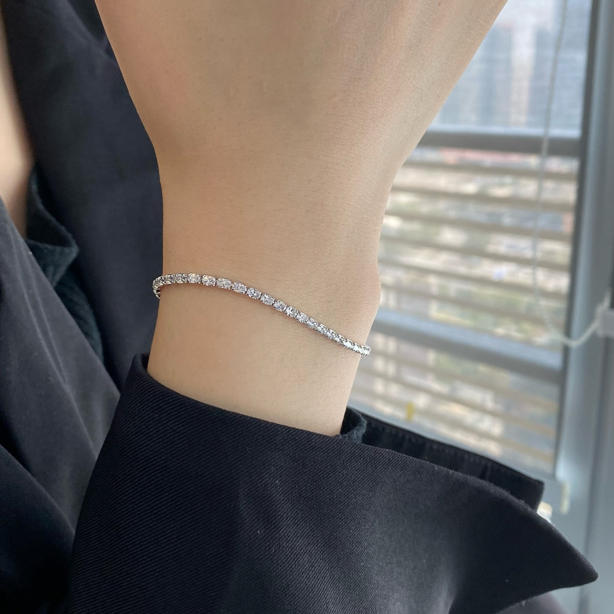 [LORA]Elegant Emerald Cut Daily Bracelet
