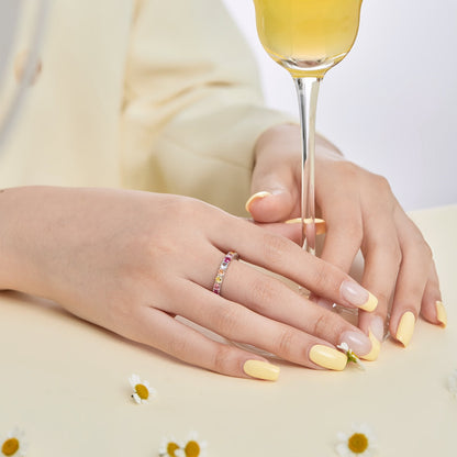 [LORA]Dazzling Lustrous Round Cut Tennis Ring