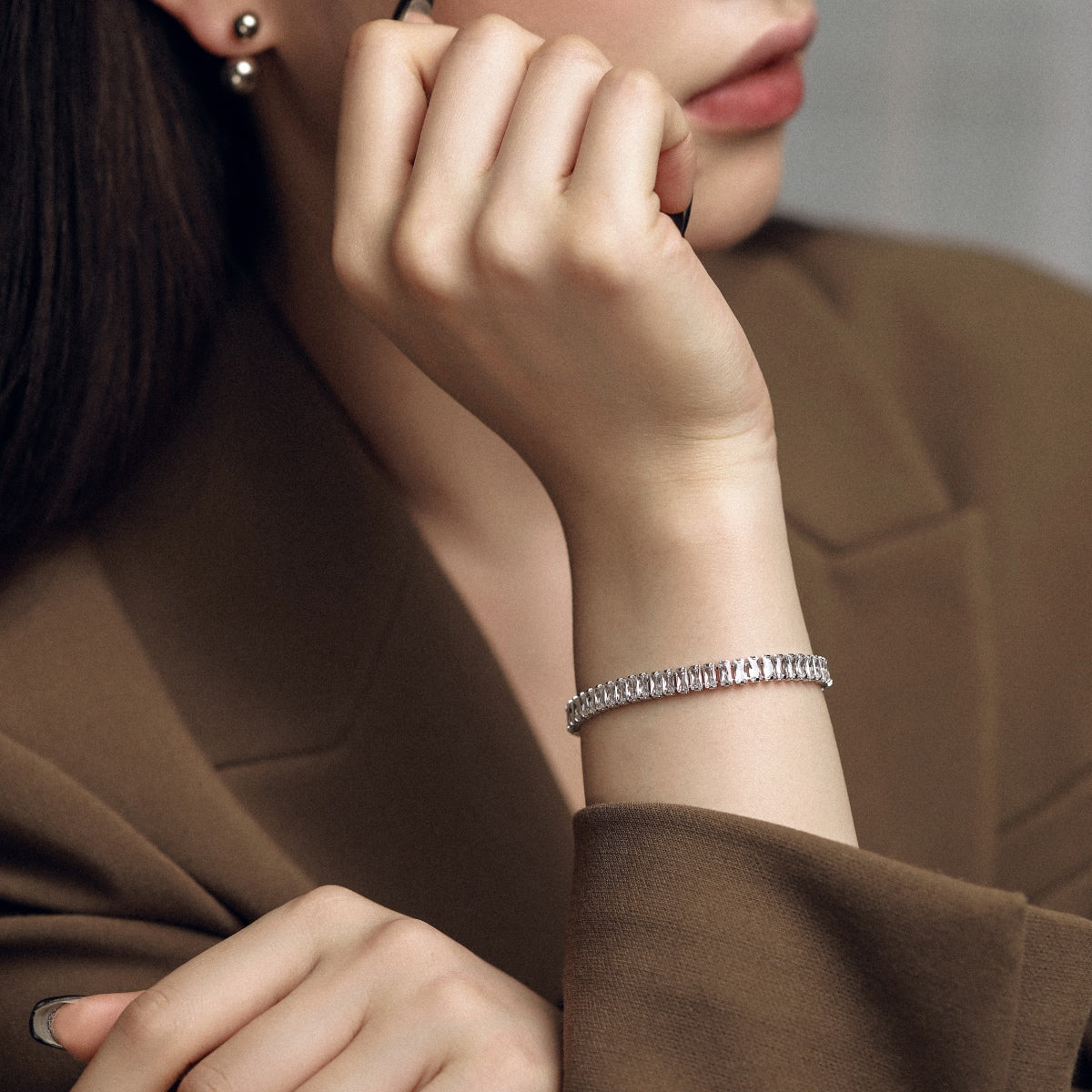 [LORA]Exquisite Emerald Cut Daily Bracelet