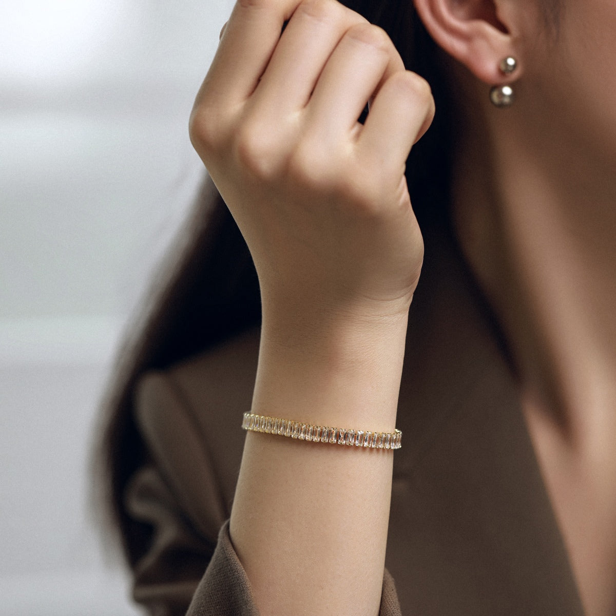 [LORA]Exquisite Emerald Cut Daily Bracelet