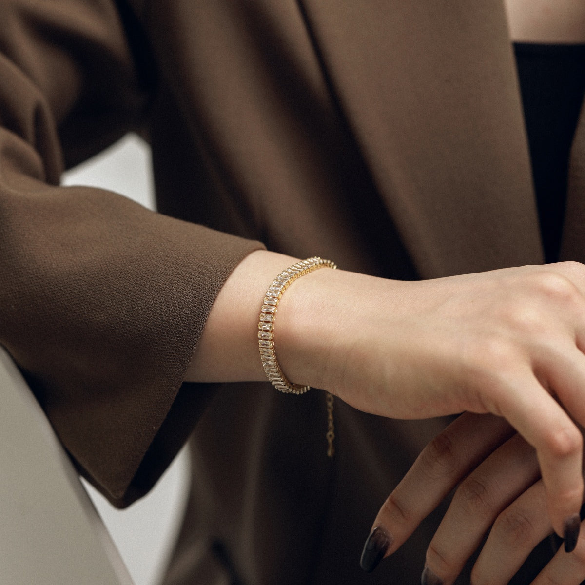 [LORA]Exquisite Emerald Cut Daily Bracelet