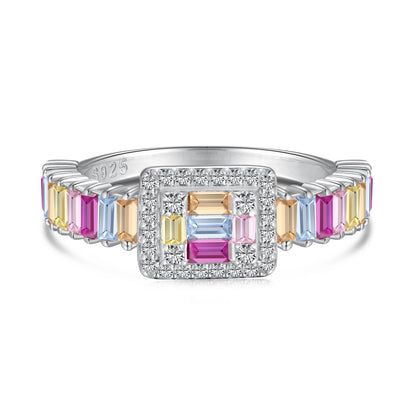 [LORA]Exquisite Colorful Radiant Cut Party Ring