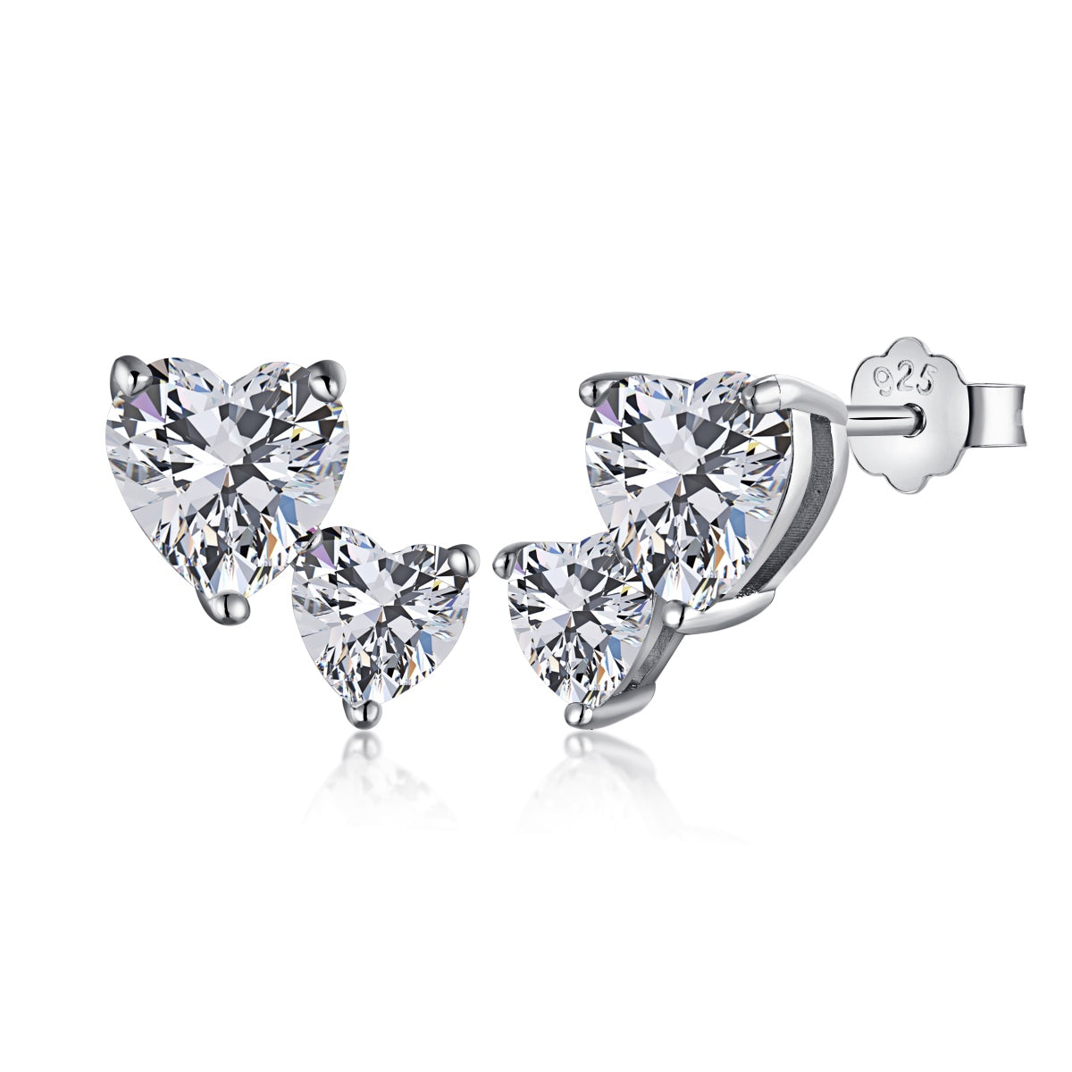 [LORA]Double Heart-Shape Classic Princess Style Earrings